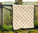 Golden Retriever Pattern Print Design 01 Premium Quilt