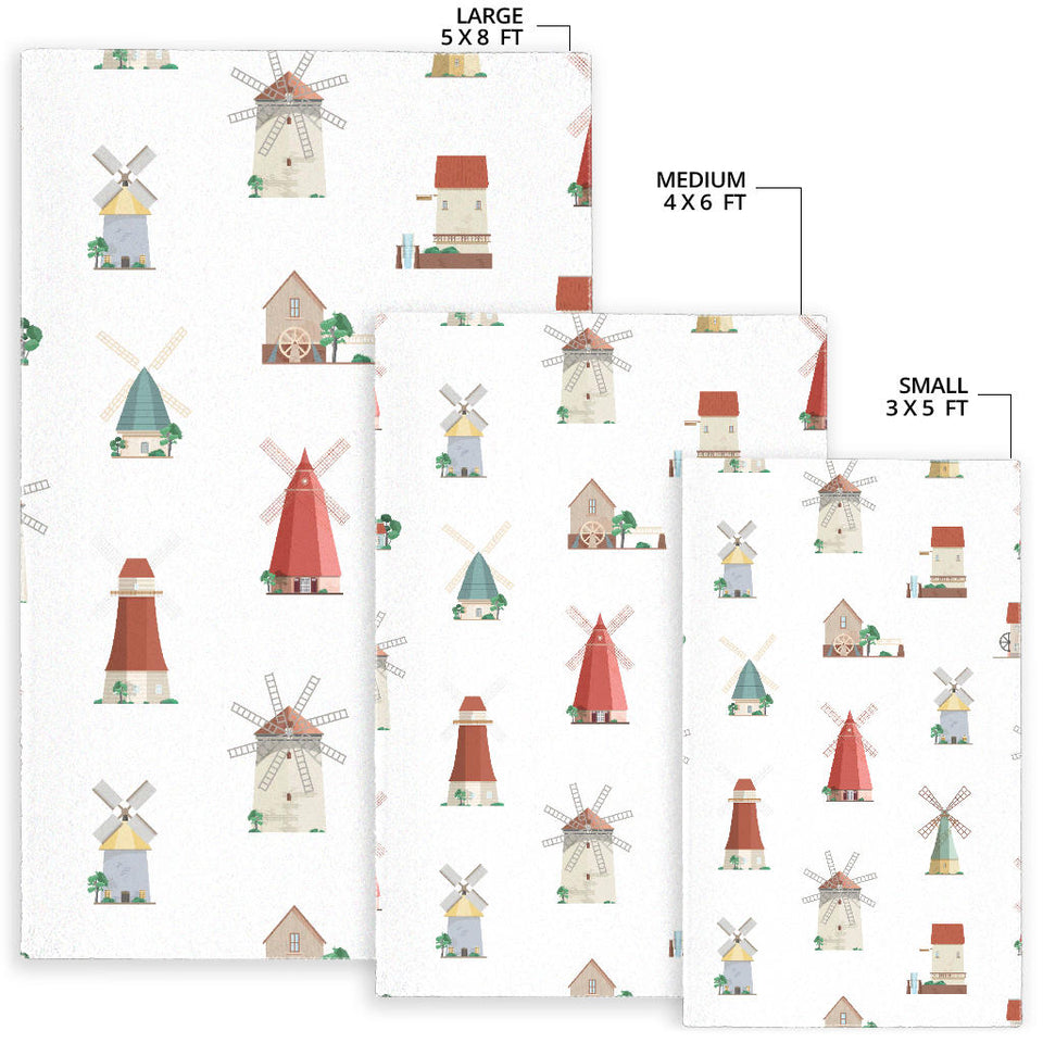 Windmill Design Pattern Area Rug