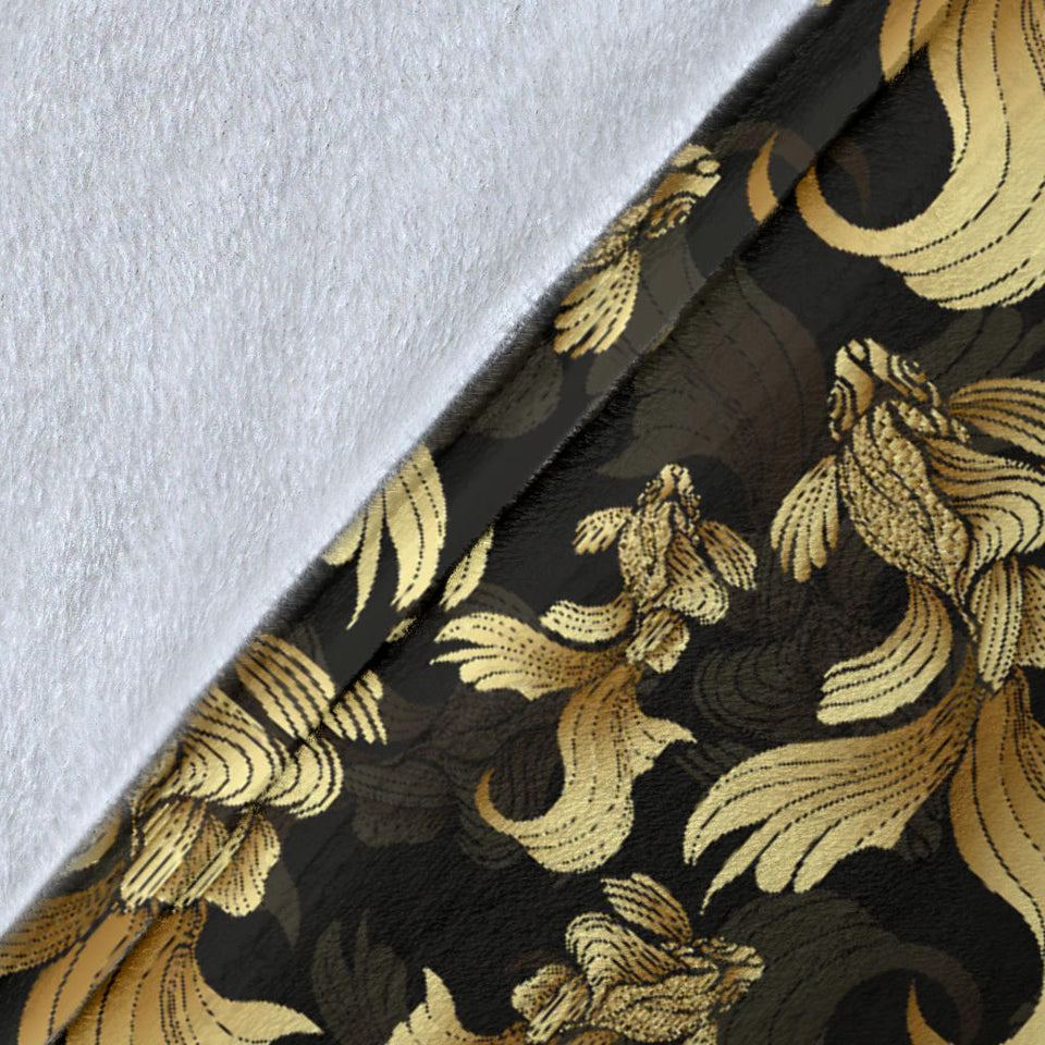 Goldfish Pattern Print Design 01 Premium Blanket