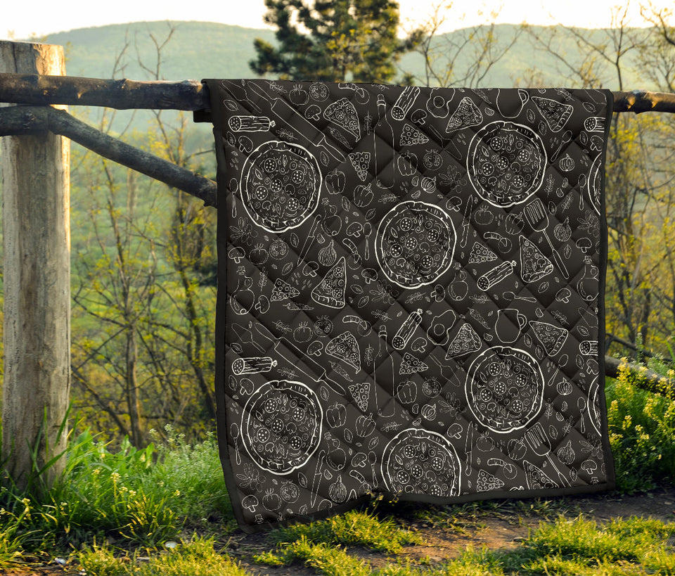 Pizza Pattern  Premium Quilt