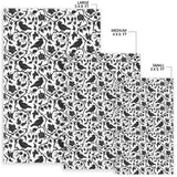 Crow Dark Floral Pattern Area Rug