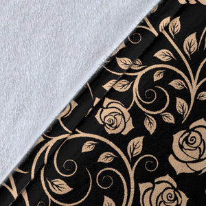 Rose Pattern Print Design 04 Premium Blanket