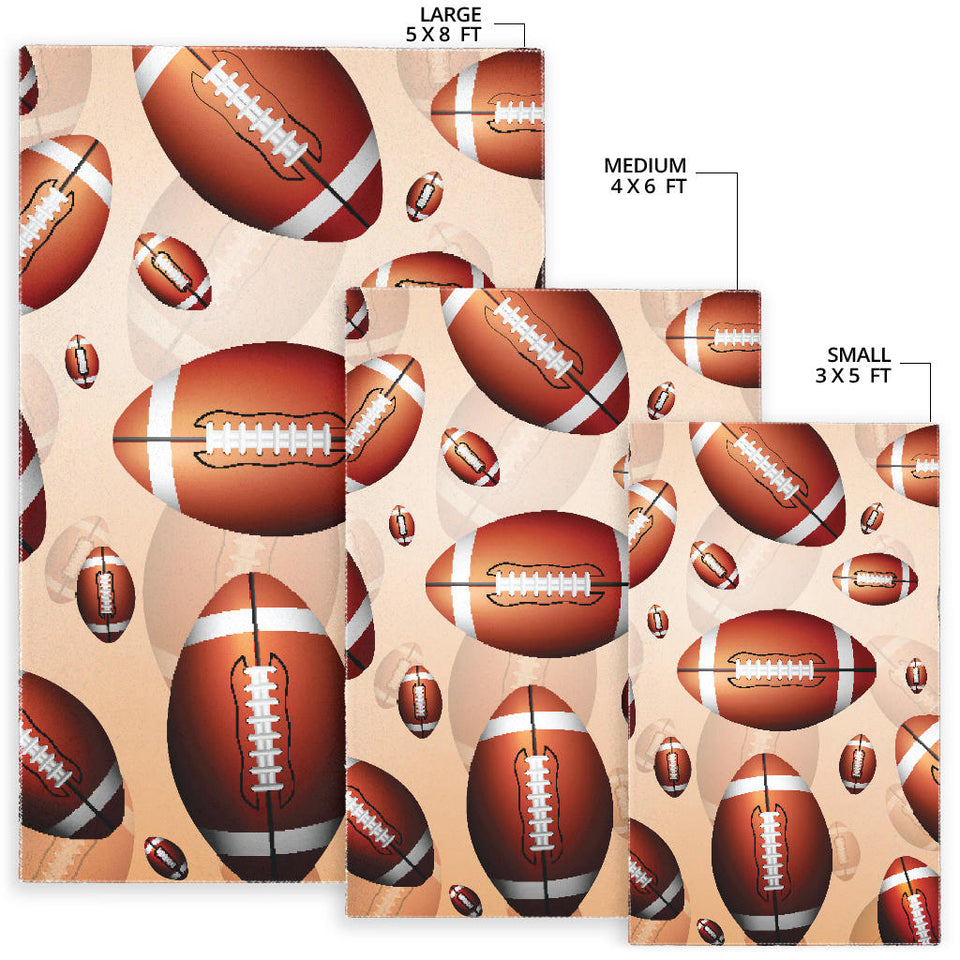 American Football Ball Design Pattern Area Rug