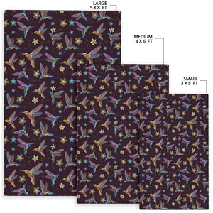 Hummingbird Pattern Print Design 04 Area Rug