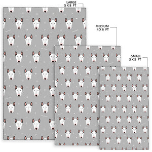 Bull Terrier Pattern Print Design 05 Area Rug