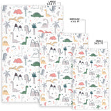 Cute Cartoon Dinosaurs Tree Pattern Area Rug