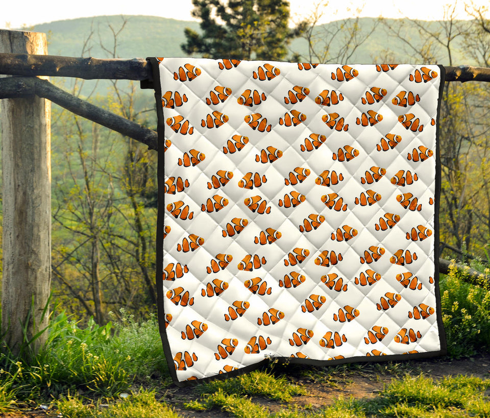 Clown Fish Pattern Print Design 03 Premium Quilt
