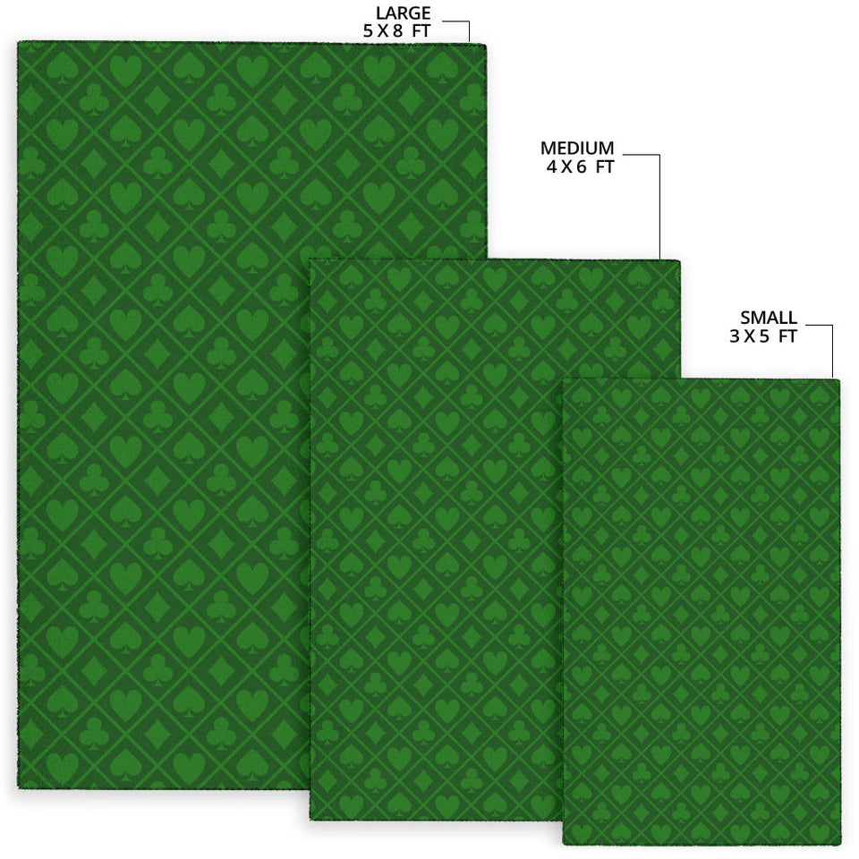 Casino Cards Suits Pattern Print Design 04 Area Rug