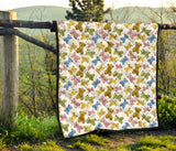 Teddy Bear Pattern Print Design 01 Premium Quilt