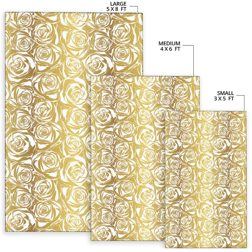 Rose Pattern Print Design 05 Area Rug
