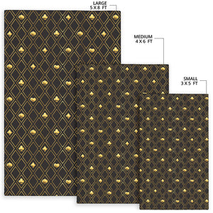 Casino Cards Suits Pattern Print Design 01 Area Rug