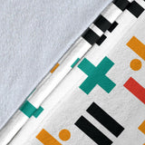 Math Pattern Print Design 05 Premium Blanket