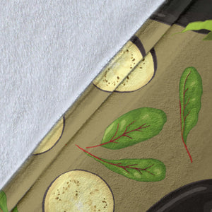 Eggplant Pattern Print Design 02 Premium Blanket