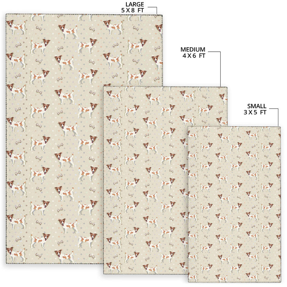 Jack Russel Pattern Print Design 02 Area Rug