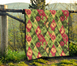 Cool Geometric Lime Pattern Premium Quilt
