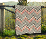 Zigzag Chevron Striped Pattern Premium Quilt