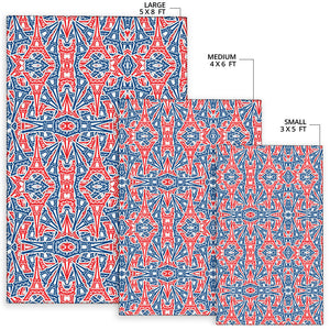 Eiffel Tower Pattern Print Design 02 Area Rug