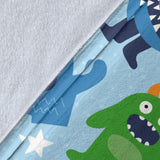 Alien Pattern Print Design 04 Premium Blanket