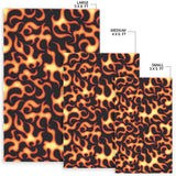 Fire Flame Dark Pattern Area Rug