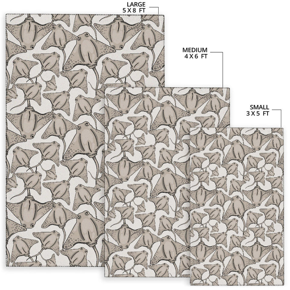 Stingray Pattern Print Design 05 Area Rug