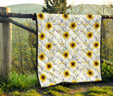 Beautiful Sunflowers Pattern Premium Quilt