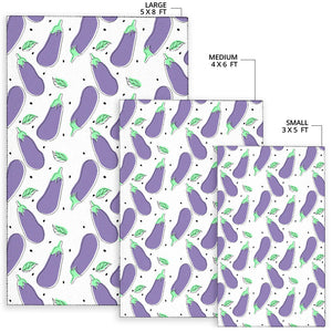 Eggplant Pattern Print Design 05 Area Rug