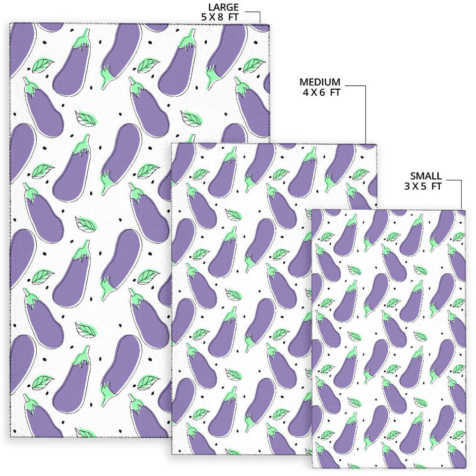 Eggplant Pattern Print Design 05 Area Rug