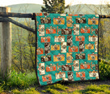 Camera Pattern Print Design 03 Premium Quilt