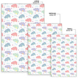 Hippopotamus Pattern Print Design 03 Area Rug