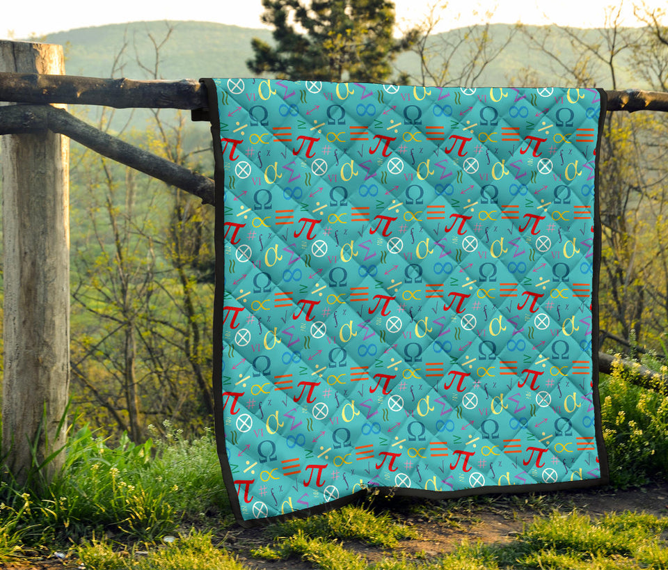 Math Pattern Print Design 02 Premium Quilt