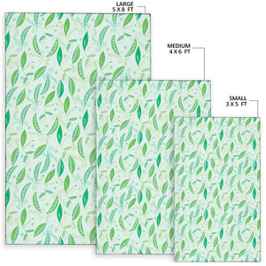 Green Peas Pattern Print Design 01 Area Rug