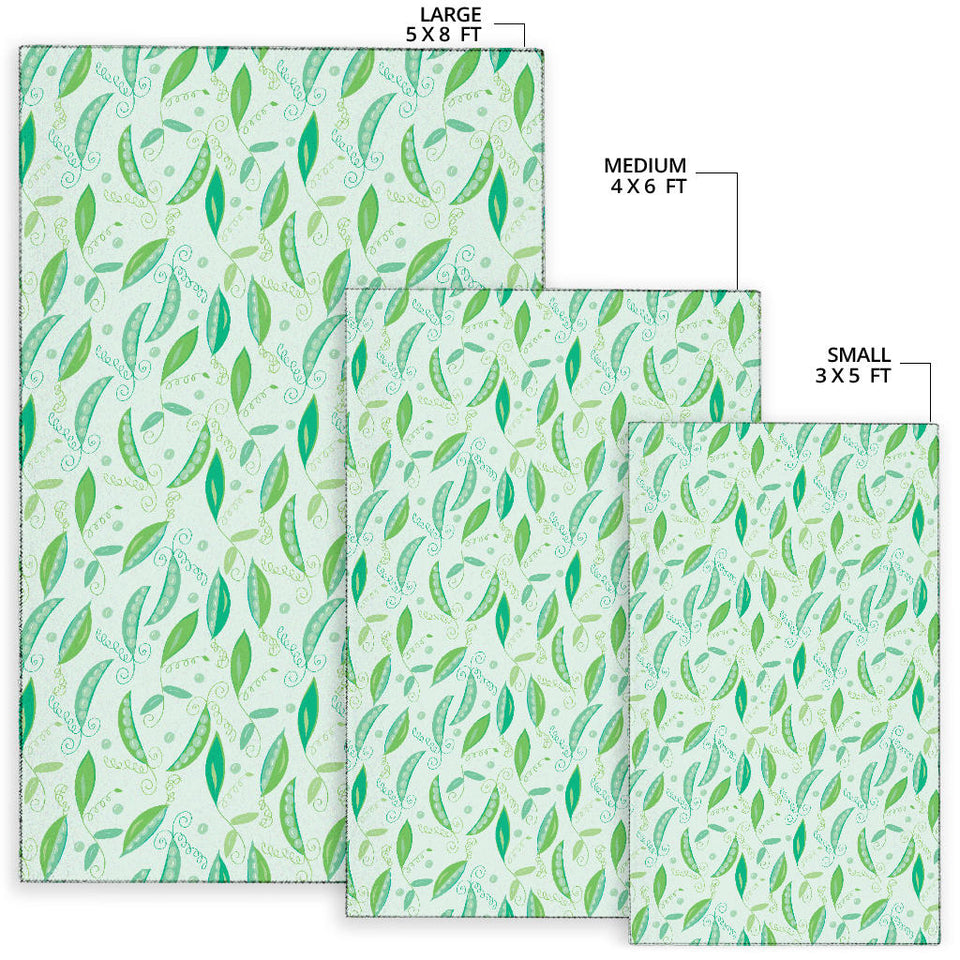 Green Peas Pattern Print Design 01 Area Rug