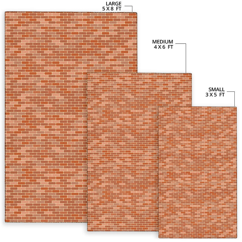 Brick Printed Pattern Print Design 02 Area Rug