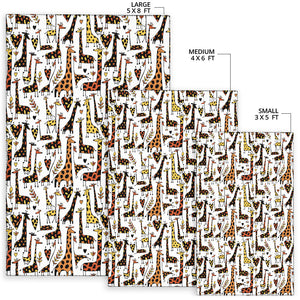 Giraffe Pattern Print Design 05 Area Rug