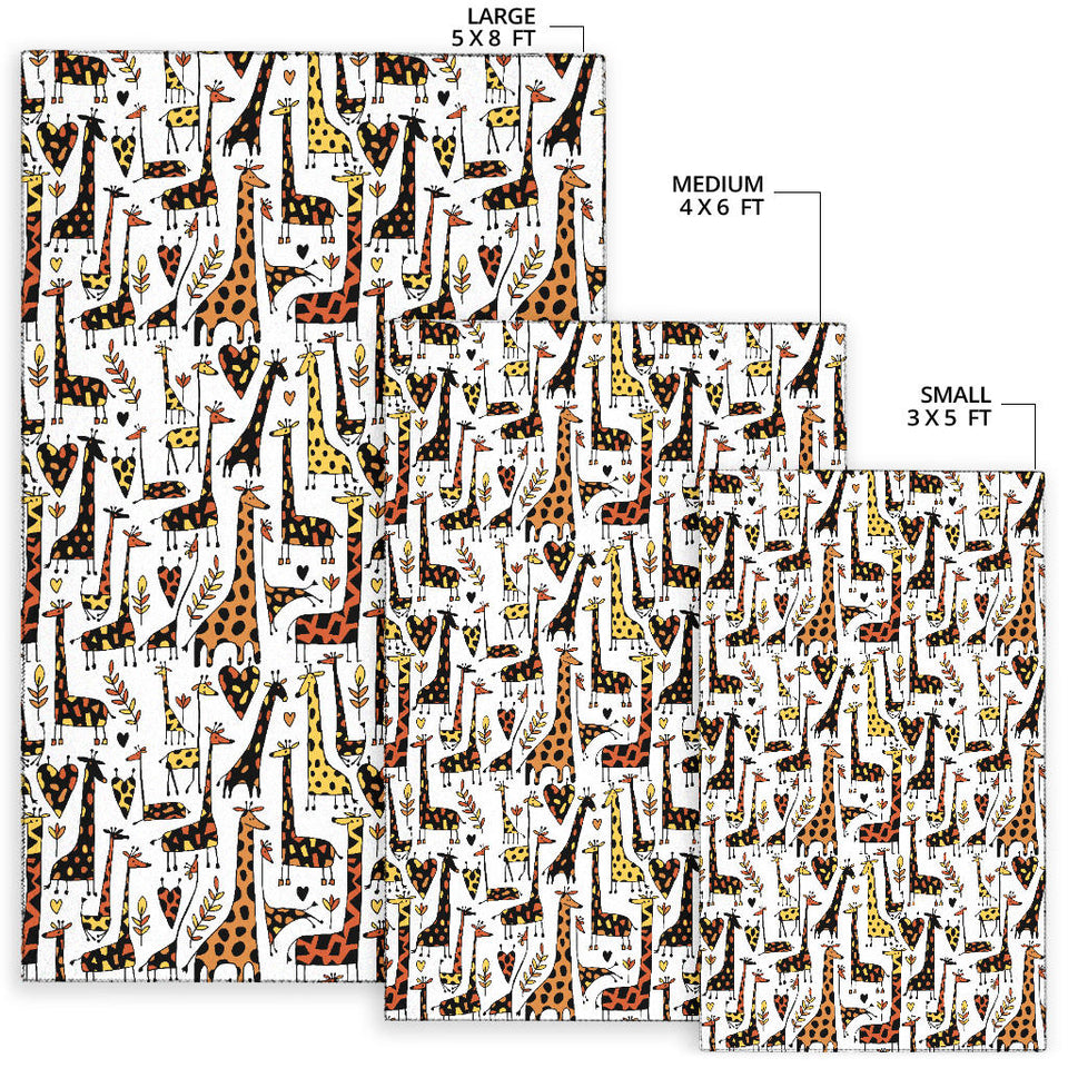 Giraffe Pattern Print Design 05 Area Rug