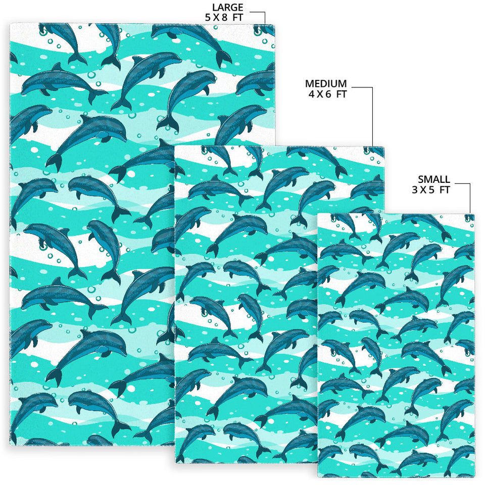 Dolphin Sea Pattern Area Rug