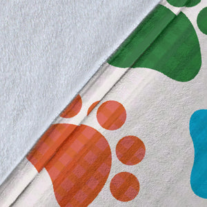 Dog Paws Pattern Print Design 01 Premium Blanket