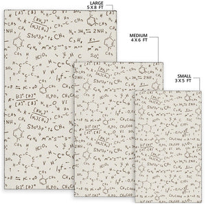 Chemistry Periodic Table Pattern Print Design 04 Area Rug