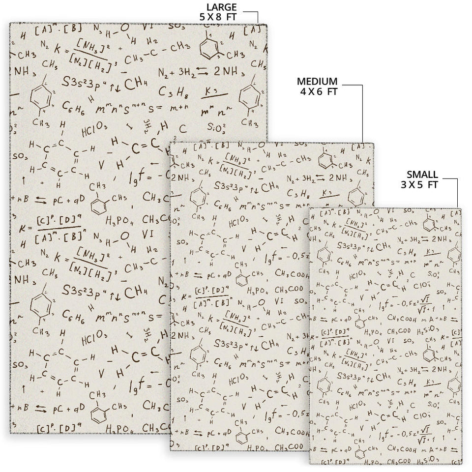 Chemistry Periodic Table Pattern Print Design 04 Area Rug