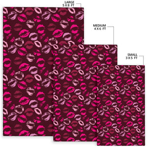 Lips Pattern Print Design 03 Area Rug