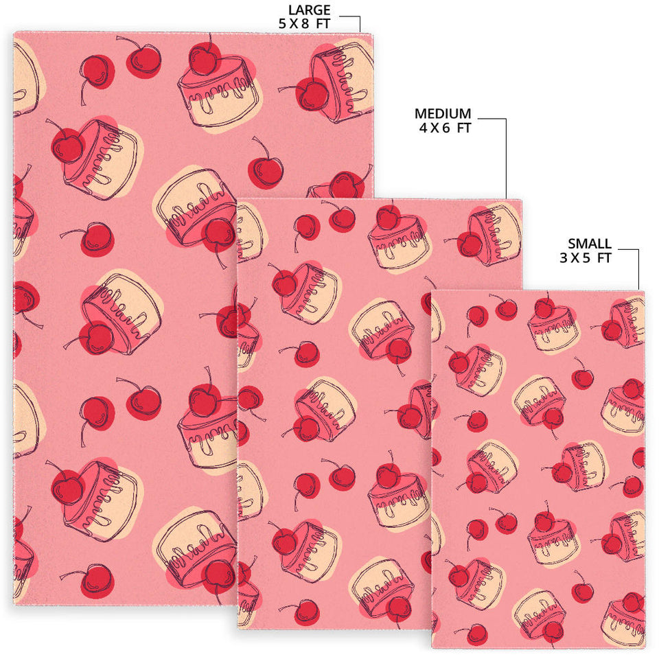 Cake Cherry Pattern Area Rug