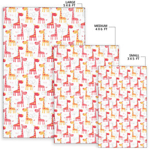 Giraffe Pattern Print Design 03 Area Rug