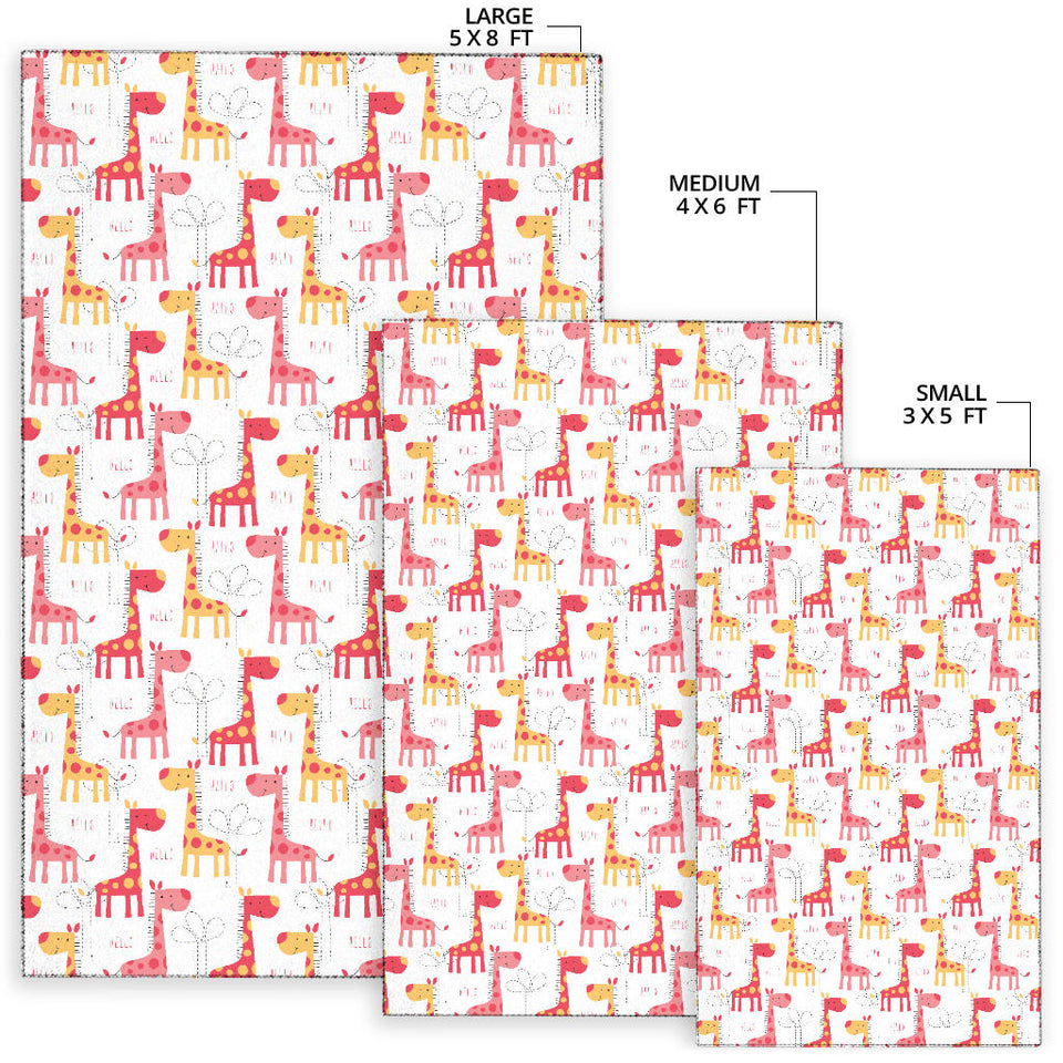 Giraffe Pattern Print Design 03 Area Rug