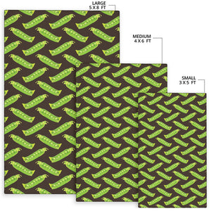 Green Peas Pattern Print Design 05 Area Rug