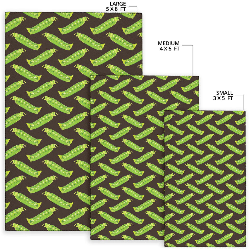 Green Peas Pattern Print Design 05 Area Rug