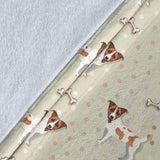 Jack Russel Pattern Print Design 02 Premium Blanket