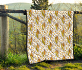 Corn Pattern Print Design 02 Premium Quilt
