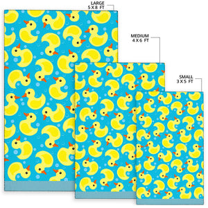 Duck Toy Pattern Print Design 04 Area Rug