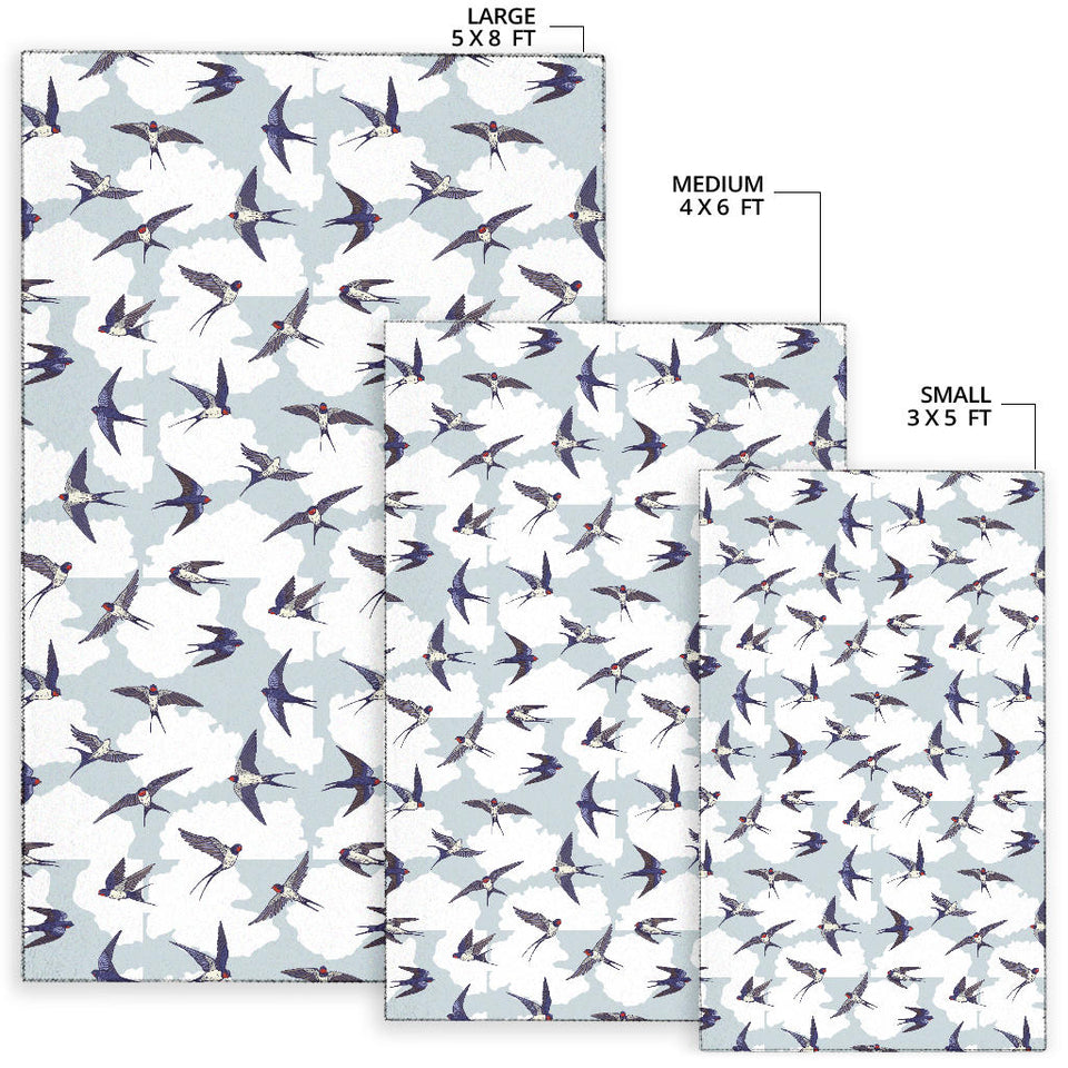 Swallow Pattern Print Design 05 Area Rug