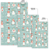 Cute Snowman Pattern Area Rug